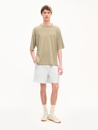 Футболка цвета хаки Kenzo из льна и хлопка: фото 1 - Invogue