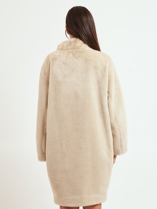 Белое пальто BOSS из искусственного меха: фото 1 - Invogue