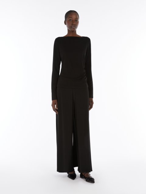 Чорна блуза Max Mara з еластичної віскози: фото 1 - Invogue