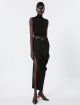 Черный топ SPORTMAX из шерстяной пряжи: фото 1 - Invogue