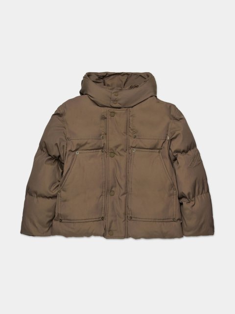 Коричневая куртка DSQUARED KID из хлопка: фото - Invogue
