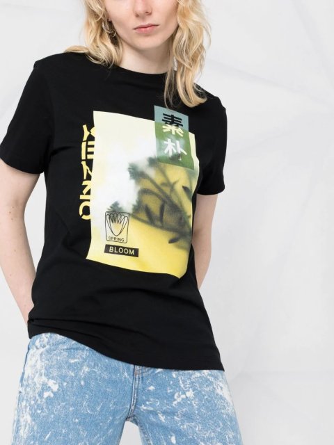 Чорна футболка KENZO : фото 3 - Invogue