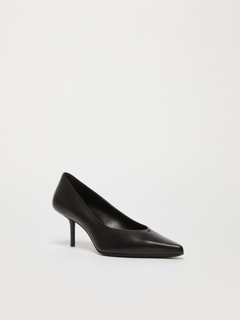 Черные туфли Max Mara кожаные: фото 1 - Invogue