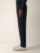 Тёмно-синие штаны Zegna из хлопка и шерсти: фото 3 - Invogue