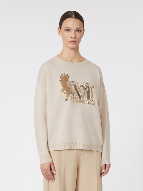 Кремовий светр MAX MARA з вовни та кашеміру: фото 2 - Invogue
