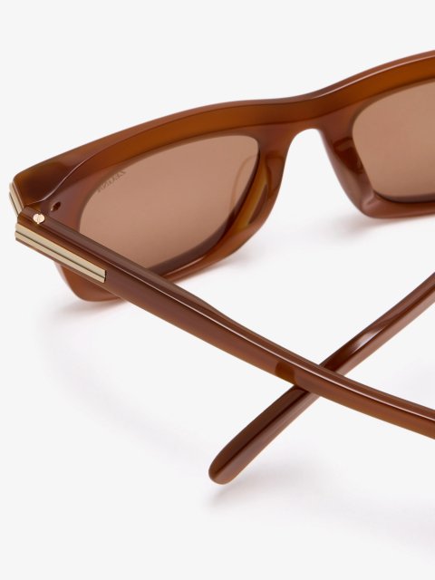 Коричневые солнцезащитные очки ZEGNA : фото 2 - Invogue