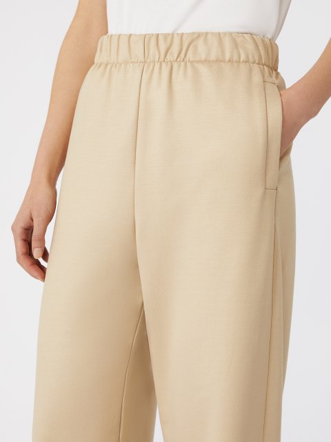 Карамельні брюки MAX MARA з суміші бавовни та шовку: фото 4 - Invogue