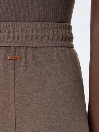 Коричневі штани Max Mara з бавовни та шовку: фото 5 - Invogue