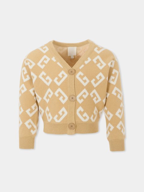Бежева кофта GIVENCHY KIDS з бавовни: фото - Invogue