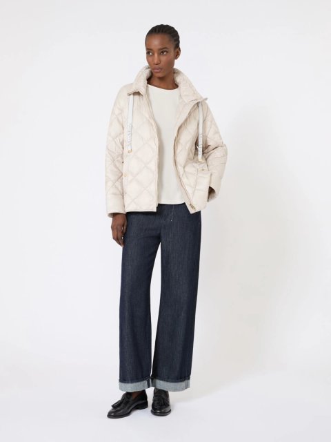 Кремова футболка MAX MARA з атласу: фото 1 - Invogue