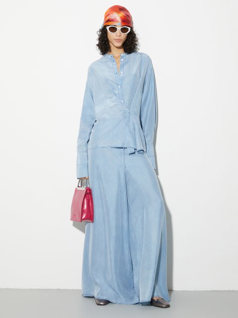 Блакитна хустка MAX&CO шовкова: фото 1 - Invogue