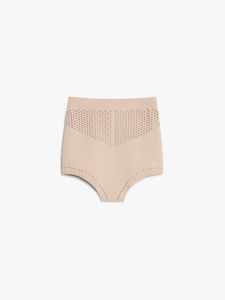 Пудровые шорты Max Mara из вискозной пряжи: фото - Invogue