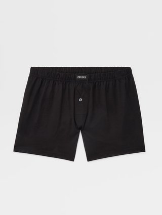 Черные боксеры Zegna из хлопкового трикотажа: фото - Invogue