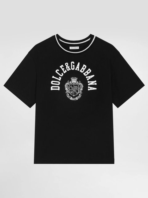 Футболка дитяча з джерсі з принтом Dolce&Gabbana: фото - Invogue