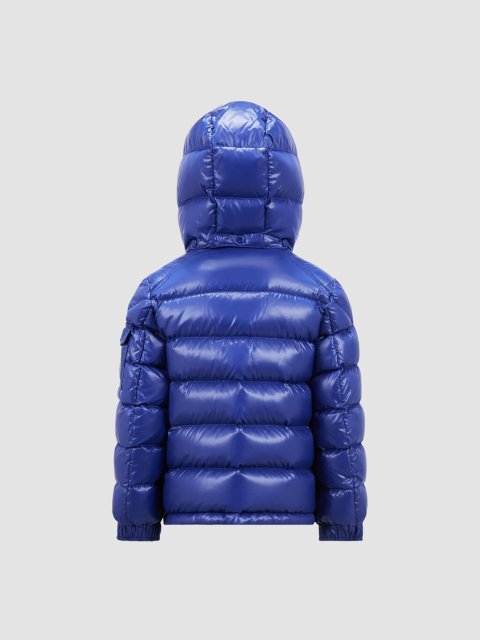Синій стьобаний пуховик MONCLER: фото 1 - Invogue