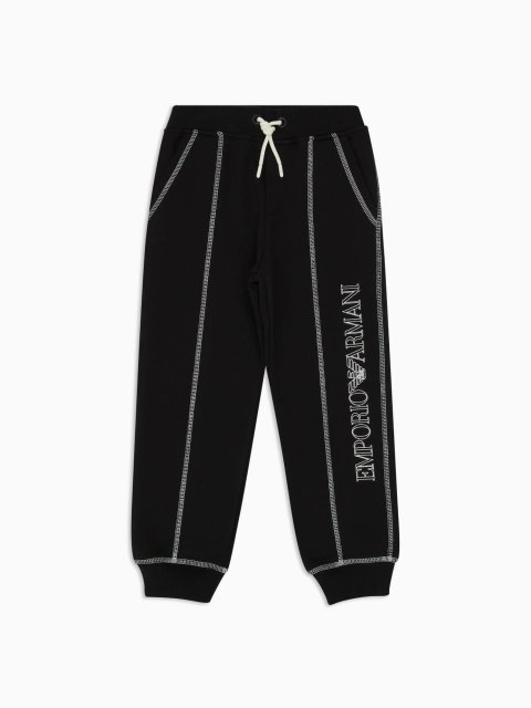 Чорні джогери EMPORIO ARMANI з контрастним логотипом: фото - Invogue