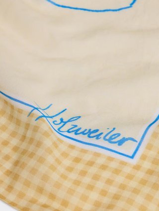 Жёлтый шарф Holzweiler из хлопка и шёлка: фото 3 - Invogue