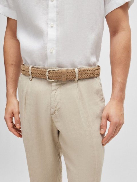 Бежевый ремень BOSS: фото 1 - Invogue