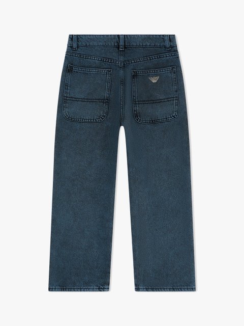 Сині джинси EMPORIO ARMANI KIDS з бавовни: фото 1 - Invogue