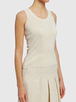Кремовый топ WEEKEND MAX MARA: фото 3 - Invogue