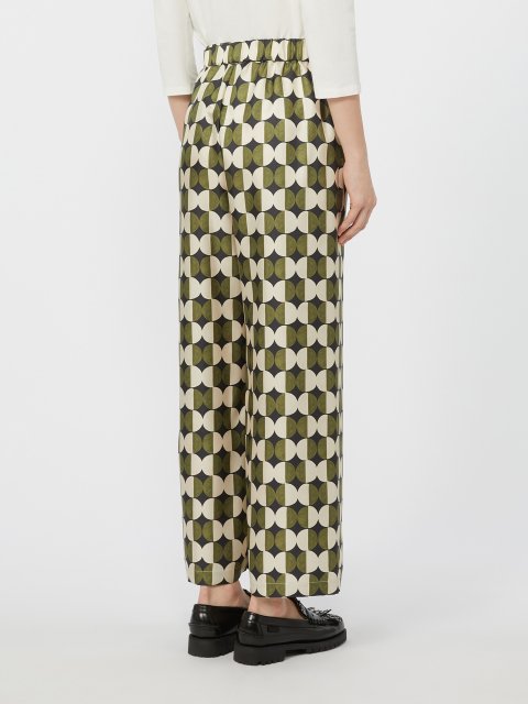 Брюки з принтом WEEKEND MAX MARA шовкові: фото 3 - Invogue