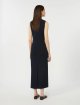 Темно-синя сукня MAX MARA з віскозного крепу: фото 2 - Invogue