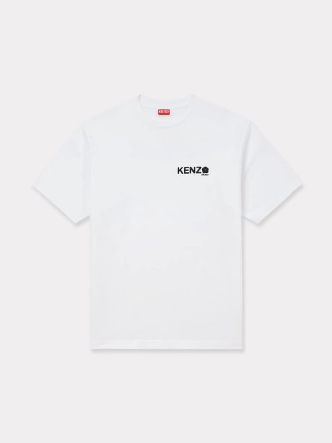 Біла футболка Kenzo з бавовни з принтом: фото - Invogue