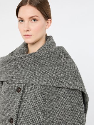 Тёмно-серое пальто Weekend Max Mara из шерсти и полиамида: фото 4 - Invogue