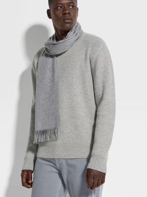 Сірий шарф ZEGNA з кашеміру: фото 1 - Invogue