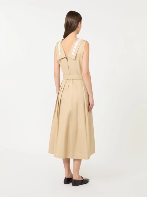 Бежева сукня Weekend Max Mara з суміші бавовни: фото 3 - Invogue