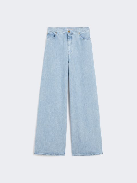 Блакитні джинси MAX MARA широкого крою: фото - Invogue