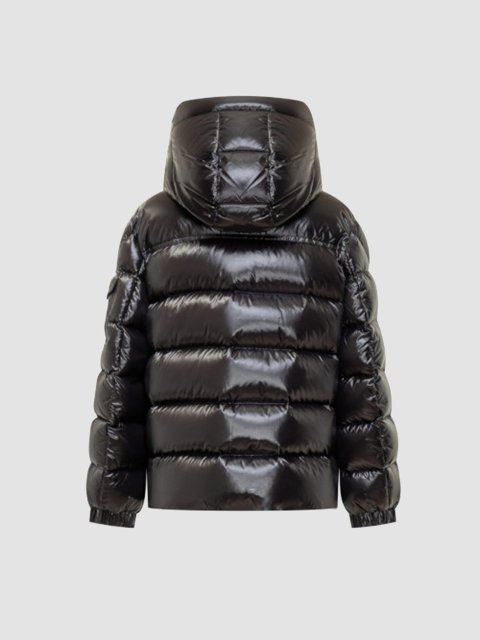 Чорний стьобаний пуховик MONCLER: фото 1 - Invogue