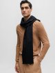 Черный шарф BOSS с жаккардовым узором: фото 1 - Invogue