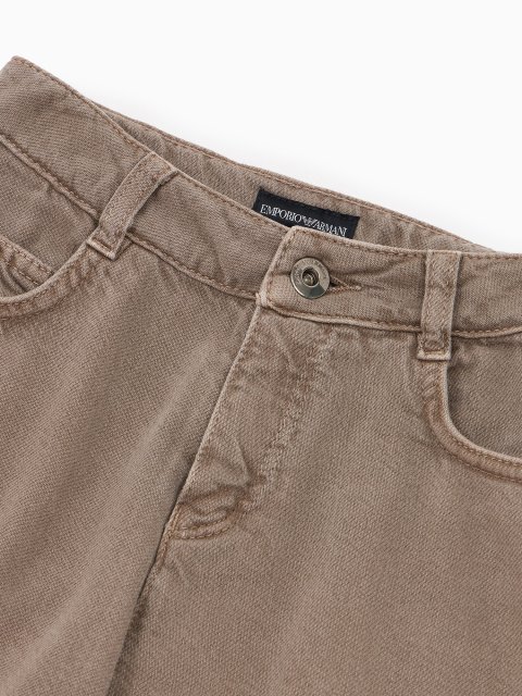 Бежевые джинсы Emporio Armani хлопчатобумажные: фото 3 - Invogue