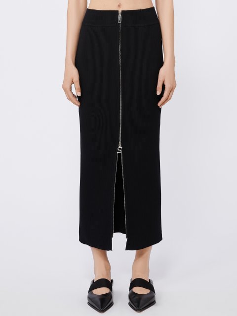 Черная юбка SPORTMAX из смеси вискозы: фото 2 - Invogue