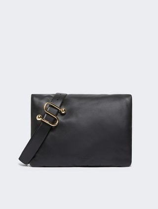 Черная сумка SPORTMAX из мягкой кожи: фото - Invogue