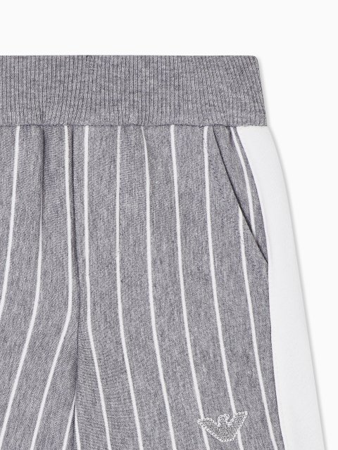 Бермуди з джерсі в смужку Emporio Armani Kids: фото 1 - Invogue