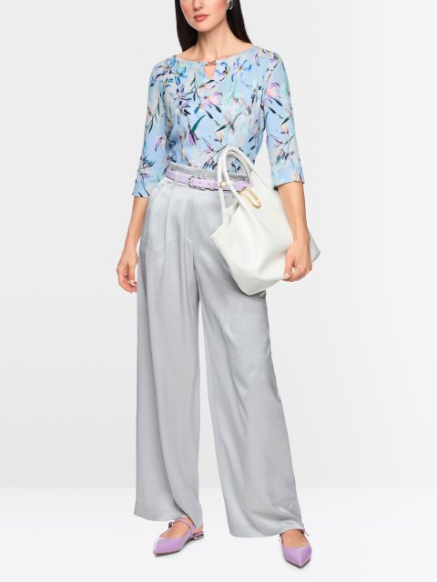 Серые брюки Marc Cain из ацетата и полиэстера: фото 1 - Invogue