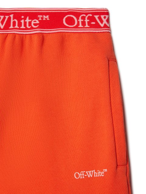 Оранжевые брюки OFF WHITE с логотипом: фото 2 - Invogue
