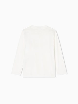 Белый джемпер EMPORIO ARMANI KIDS из хлопка: фото 2 - Invogue