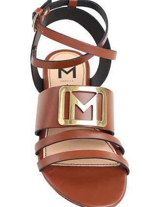 Коричневые сандалии MARELLA: фото 4 - Invogue