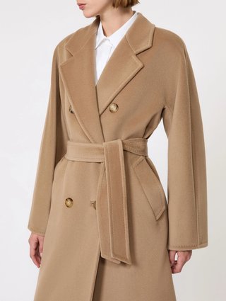 Бежевое пальто Max Mara из шерсти и кашемира: фото 4 - Invogue