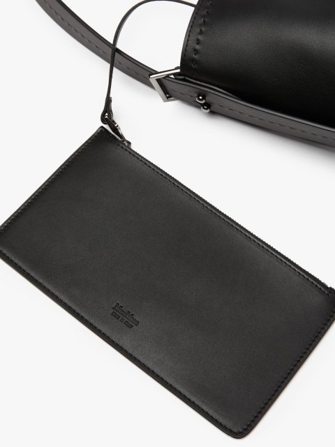 Черная сумка MAX MARA из кожи: фото 6 - Invogue