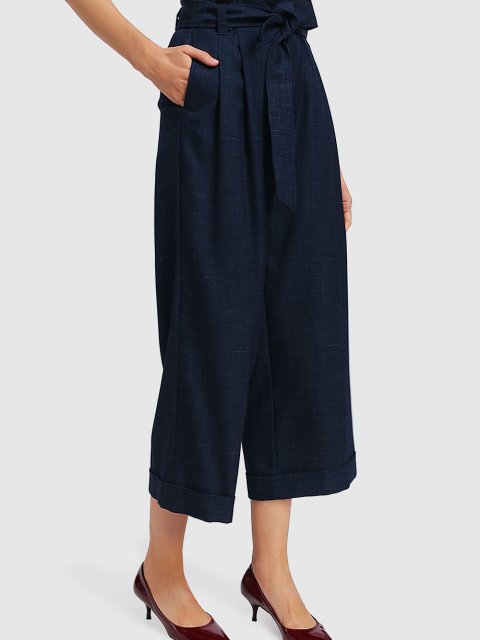 Синие брюки MARELLA: фото 3 - Invogue