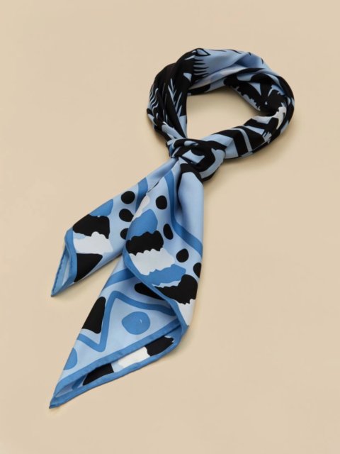 Синий платок MARINA RINALDI: фото 1 - Invogue