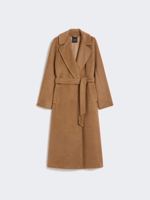 Темно-бежеве пальто WEEKEND MAX MARA з вовни та альпаки: фото - Invogue