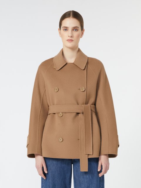 Темно-бежеве пальто MAX MARA з чистої вовни: фото 2 - Invogue