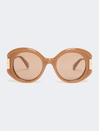 Темно-бежеві окуляри Max Mara з ацетату: фото - Invogue
