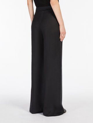 Черные брюки Max Mara льняные: фото 3 - Invogue