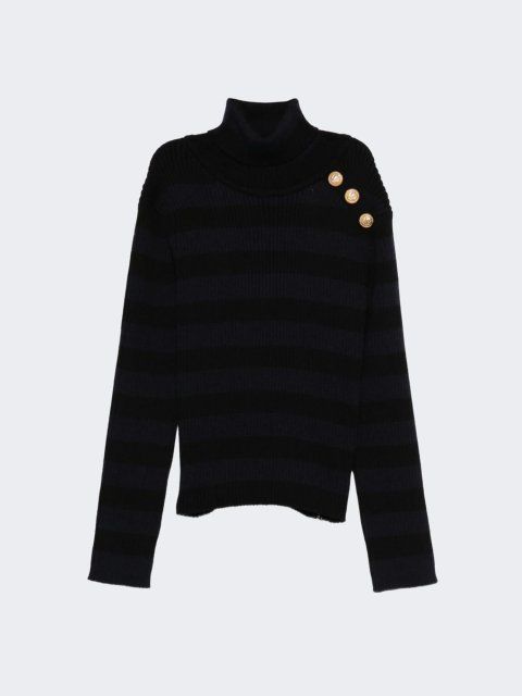 Светр у смужку BALMAIN KIDS з вовни та бавовни: фото - Invogue